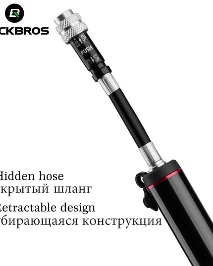 ROCKBROS Bike Bicycle Pump Aluminum Alloy 150PSI/260PSI High Pressure Mini Air Pump For Bike Cycling Tire Inflator MTB