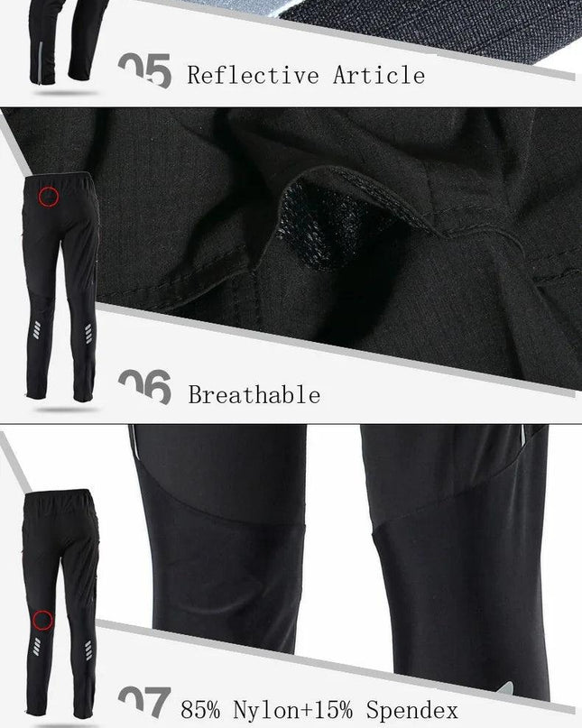 ROCKBROS Bike Cycling Pants Men Women Sport Breathable Summer Reflective Pants Riding  Bicycle Bike Fishing Fitness Trousers