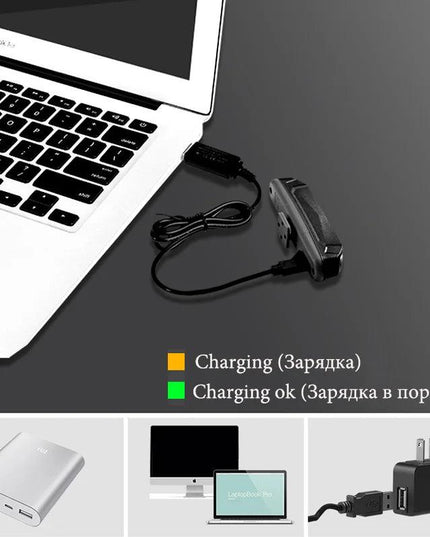 ROCKBROS Bicycle Light Waterproof Bike Taillight LED USB Rechargable Safety Back Light Riding Warning Saddle Bike Rear Light