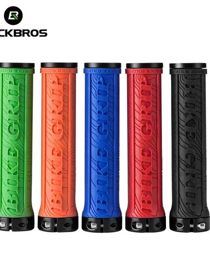 ROCKBROS TPR Rubber Bike Grips Bicycle Handlebar Mtb Grips Soft 3D Anti-skid Lock On Handle Bar Cycling Parts Bike Accessories