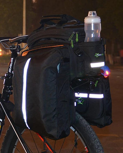 ROCKBROS Bicycle Carrier Bag MTB Bike Rack Bag Trunk Pannier Cycling Multifunctional Large Capacity Travel Bag With Rain Cover