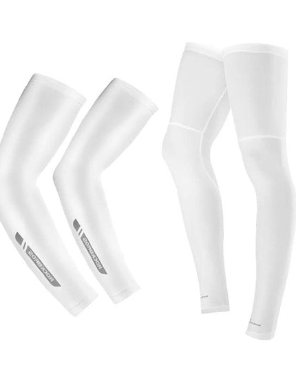 ROCKBROS Suncreen Camping Arm Sleeve Cycling Basketball Arm Warmer Sleeves UV Protect Men Sports Safety Gear Leg Warmers Cover