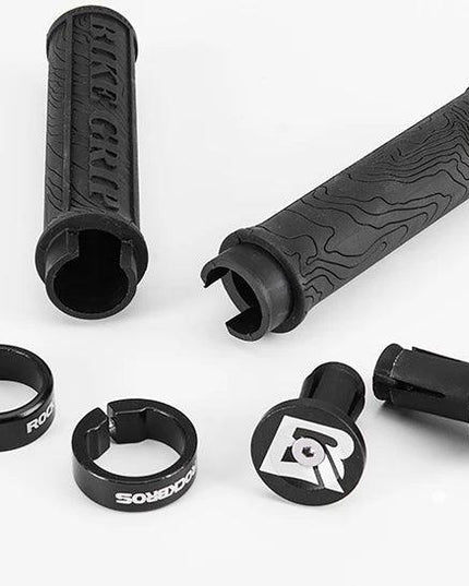 ROCKBROS TPR Rubber Bike Grips Bicycle Handlebar Mtb Grips Soft 3D Anti-skid Lock On Handle Bar Cycling Parts Bike Accessories