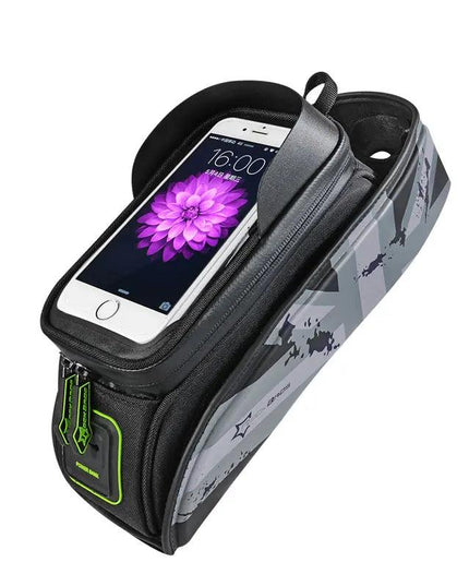 ROCKBROS Bicycle Bag MTB Road Bike Bag Rainproof Touch Screen Cycling Front Tube Frame Bag 5.8/6.0 Phone Case Bike Accessories
