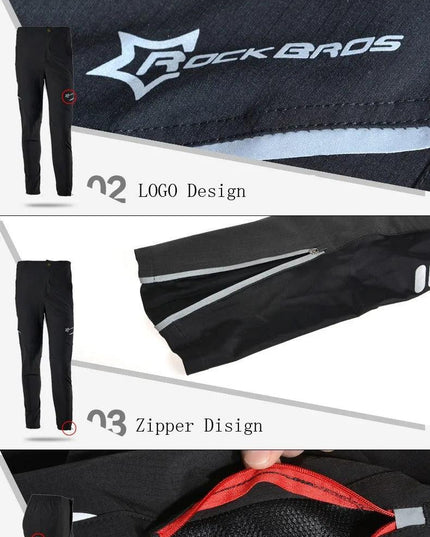 ROCKBROS Bike Cycling Pants Men Women Sport Breathable Summer Reflective Pants Riding  Bicycle Bike Fishing Fitness Trousers