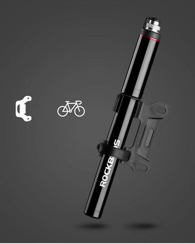 ROCKBROS Bike Bicycle Pump Aluminum Alloy 150PSI/260PSI High Pressure Mini Air Pump For Bike Cycling Tire Inflator MTB
