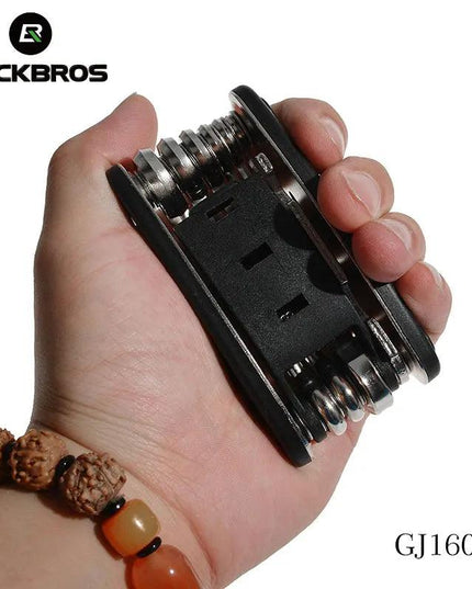 ROCKBROS 16 in 1 Bike Bicycle Multi Repair Tool Set Kit Hex Spoke Cycle Screwdriver Tool Wrench Mountain Cycle Tool Sets Black