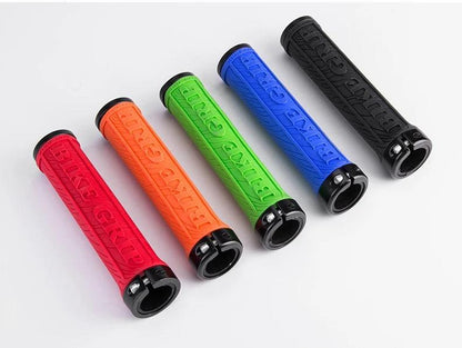 ROCKBROS TPR Rubber Bike Grips Bicycle Handlebar Mtb Grips Soft 3D Anti-skid Lock On Handle Bar Cycling Parts Bike Accessories