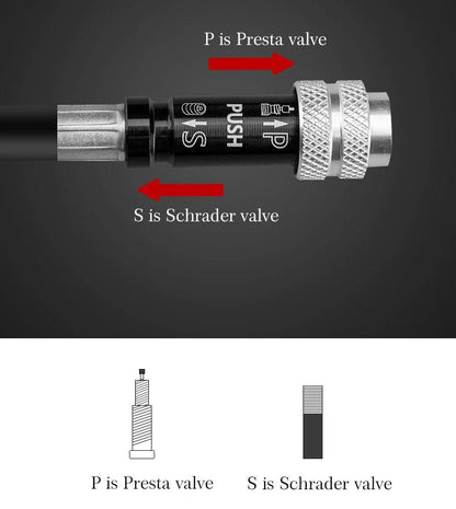 ROCKBROS Bike Bicycle Pump Aluminum Alloy 150PSI/260PSI High Pressure Mini Air Pump For Bike Cycling Tire Inflator MTB