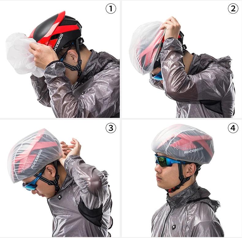 ROCKBROS Windproof  Waterproof Dust-proof Rain Cover MTB Road Bike Bicycle Helmet Cover Cycling Helmets Covers New, 4 Colors