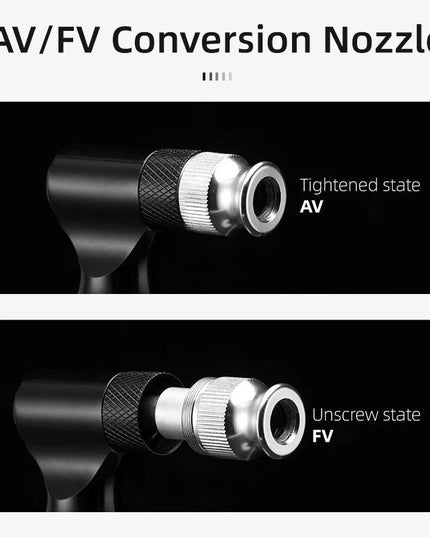 ROCKBROS Mini 130PSI Bicycle Pump Aluminum Alloy Wear-resistant Portable Drop-proof Bike Inflator For AV FV Ultralight Air Pump