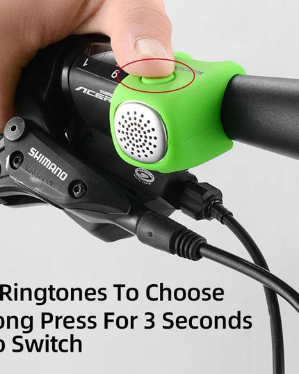 ROCKBROS Electric Cycling Bell 90 dB Horn Rainproof MTB Bicycle Handlebar Silica Gel Shell Ring Bike Bell Bicycle Accessories