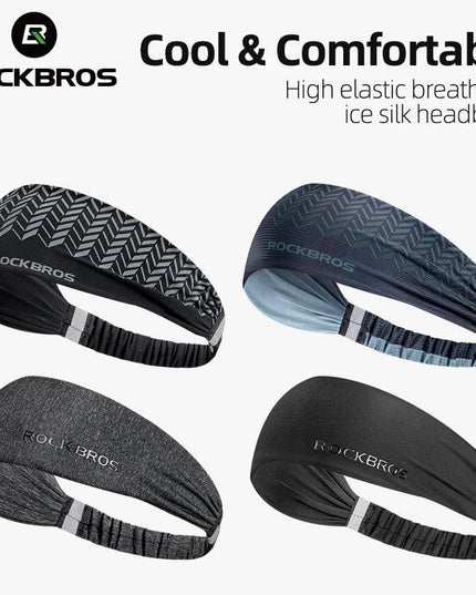 ROCKBROS Sport Headband Cycling Running Sweatband Fitness Yoga Gym Headscarf Sweat Hair Band Bandage Men Women Elastic Head Band