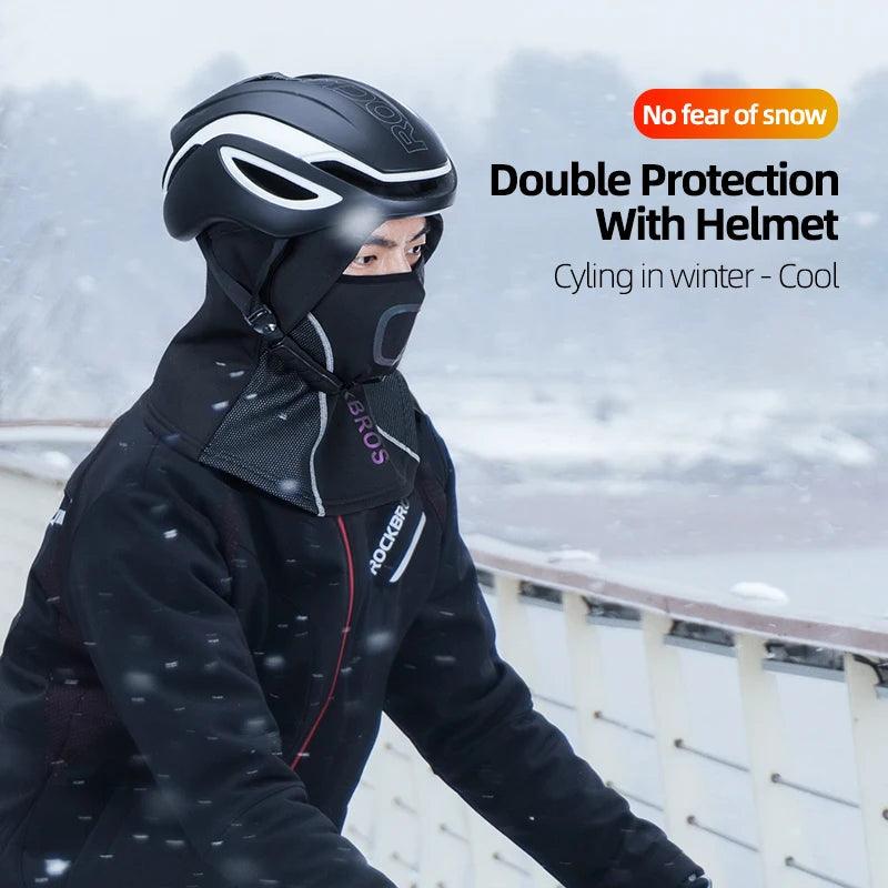 ROCKBROS Cyling Mask Winter Scarf Keep Warm Moto Mask Balaclava Fishing Skiing Mask Bicycle Scarf Motorcycle Scarf Bike Hat