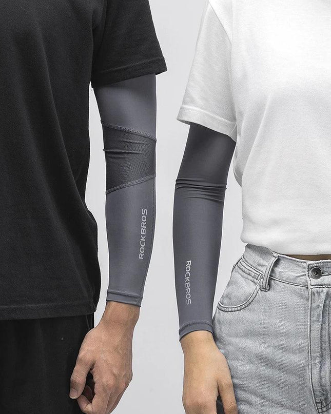 ROCKBROS Ice Fabric Running Camping Arm Warmers Basketball Sleeve Running Arm Sleeve Cycling Sleeves Summer Sports Safety Gear