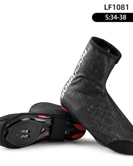 ROCKBROS Winter Waterproof Cycling Shoe Cover Reflective Thermal Elastic Rainproof Bike Shoe Cover Cycling Overshoes Boot Covers