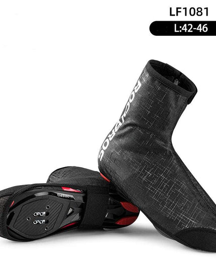 ROCKBROS Winter Waterproof Cycling Shoe Cover Reflective Thermal Elastic Rainproof Bike Shoe Cover Cycling Overshoes Boot Covers
