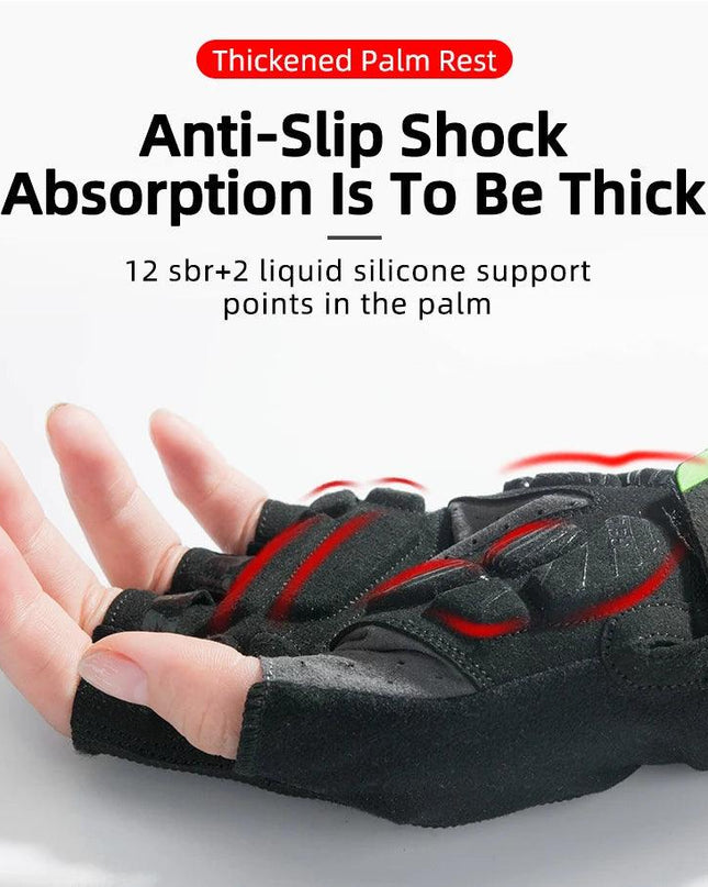 ROCKBROS Touch Screen Cycling Bike Gloves Autumn Spring MTB Bike Bicycle Gloves GEL Pad Shockproof Half Finger Mittens Gloves