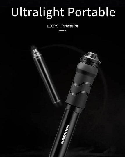 ROCKBROS Bicycle Pump 100PSI/110PSI Bike Pump Hand Mini Tire Air Inflator Portable Ultralight High-Pressure Pump Accessories