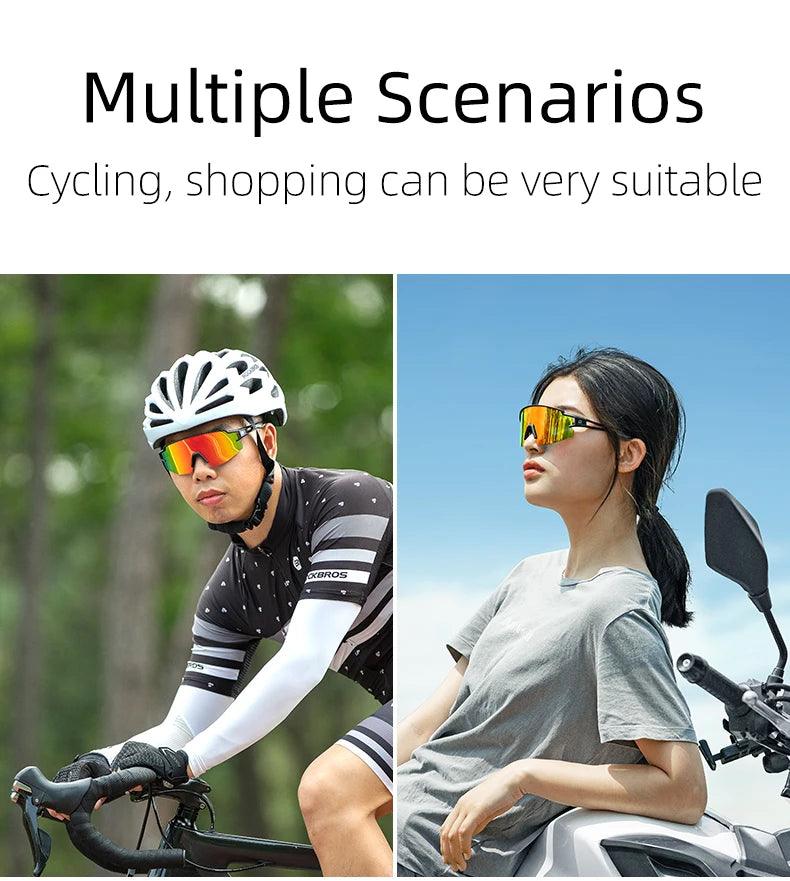 ROCKBROS Photochromic Cycling Glasses Polarized Built-in Myopia Frame Sports Sunglasses Men Women Glasses Cycling Eyewear Goggle