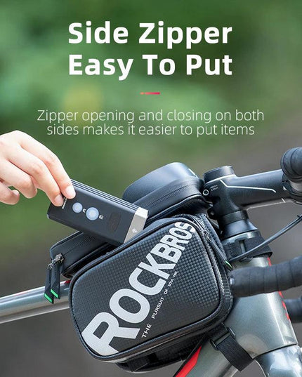 ROCKBROS Bicycle Bag Rainproof Touch Screen Phone Top Tube Bag MTB Road Bike Frame Front Saddle Bag & Pannier Bike Accessories