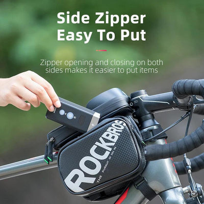 ROCKBROS Bicycle Bag Rainproof Touch Screen Phone Top Tube Bag MTB Road Bike Frame Front Saddle Bag & Pannier Bike Accessories