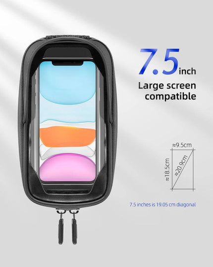 ROCKBROS Front Bike Bag Sensitive Touch Screen Reflective 1L Bicycle Bag Double Zipper Separate Storage Bag MTB Bike Accessories