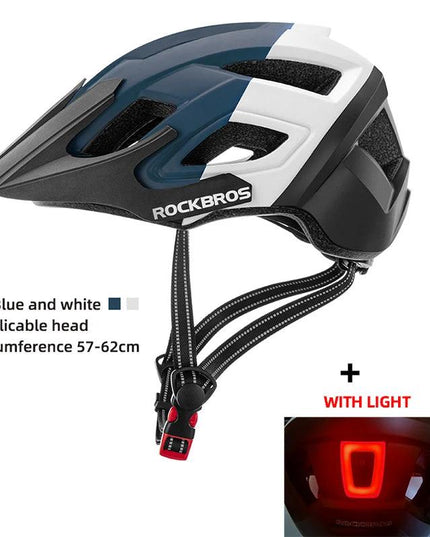 ROCKBROS Bicycle Helmet LED Light Rechargeable Cycling Helmet Mountain Road Bike Helmet Sport Safe Hat For Man Cycling Equipment