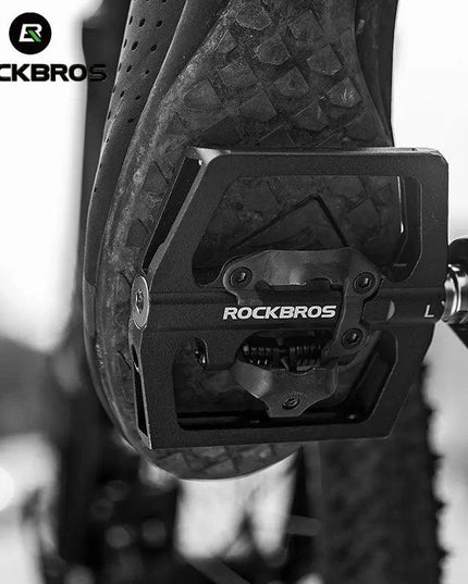 ROCKBROS 2 In 1 Bicycle Lock Pedal With Free Cleat For SPD System MTB Road Aluminum Anti-slip Sealed Bearing Lock Accessories