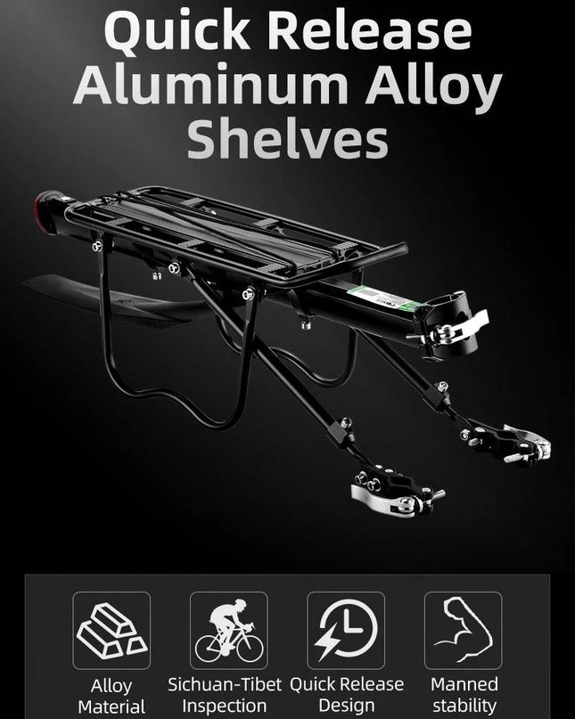 ROCKBROS Bicycle Rack MTB Road Bike Shelf Aluminum Alloy Bike Rack Quick Release Manned Rear Tailstock Bicycle Accessories