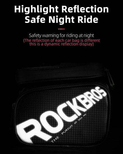 ROCKBROS Bicycle Bag Rainproof Touch Screen Phone Top Tube Bag MTB Road Bike Frame Front Saddle Bag & Pannier Bike Accessories