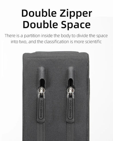 ROCKBROS Bicycle Bag Rainproof Top Front Tube Parcel Big Capacity Nylon Ultralight Portable Doube Zipper Pocket  Bike Accessory