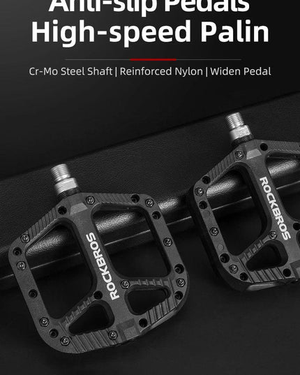 ROCKBROS Ultralight Seal Bearings Bicycle Bike Pedals Cycling Nylon Road bmx Mtb Pedals Flat Platform Bicycle Parts Accessories