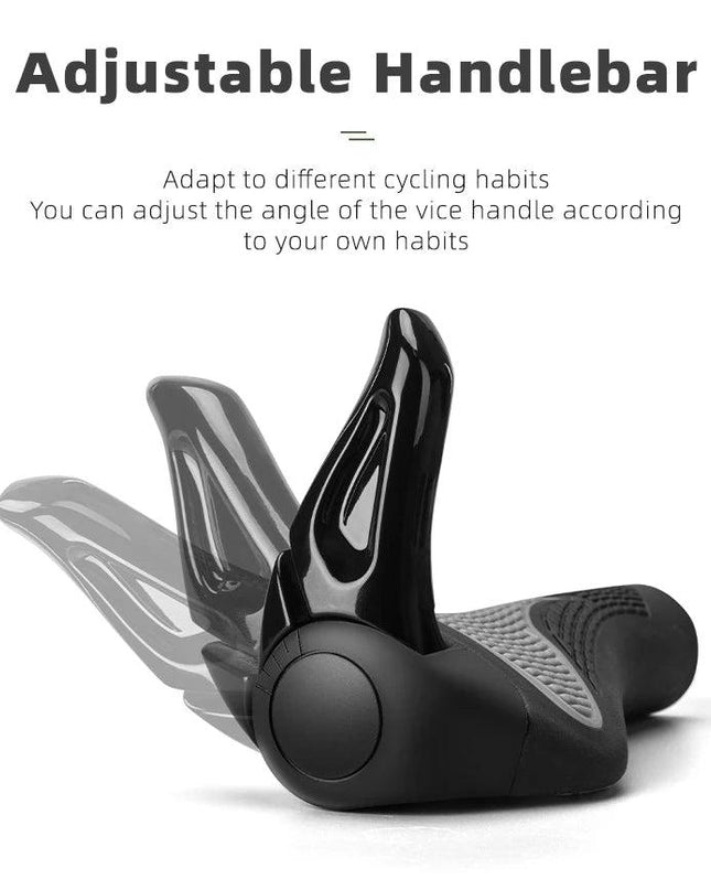 ROCKBROS MTB Bicycle Grips Horns Shofar Vice Handlebar Grips Cycling Shockproof Dust-proof Bike Grips Rubber Bilateral Locked