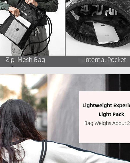 ROCKBROS Men Women Gym Bag Drawstring High Capacity Backpack Outdoor Sports Training Cycling Storage Bag Multipurpose Yoga Bag