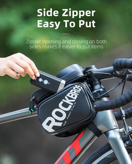 ROCKBROS Bicycle Bag Rainproof Touch Screen Phone Top Tube Bag MTB Road Bike Frame Front Saddle Bag & Pannier Bike Accessories