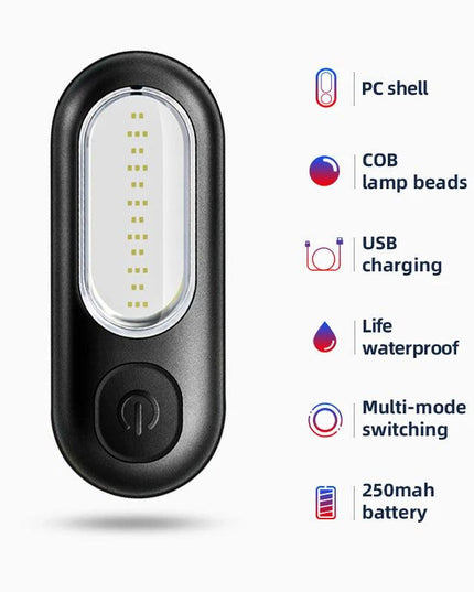 ROCKBROS Bicycle Rear Light 250 mAh USB Rechargeable Ultralight Cycling Light Warning Rainproof 5 Model Light Bike Accessories