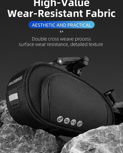 ROCKBROS Rainproof Bicycle Bag Shockproof Bike Saddle Bag For Refletive Rear Large Capatity Seatpost MTB Bike Bag Accessories