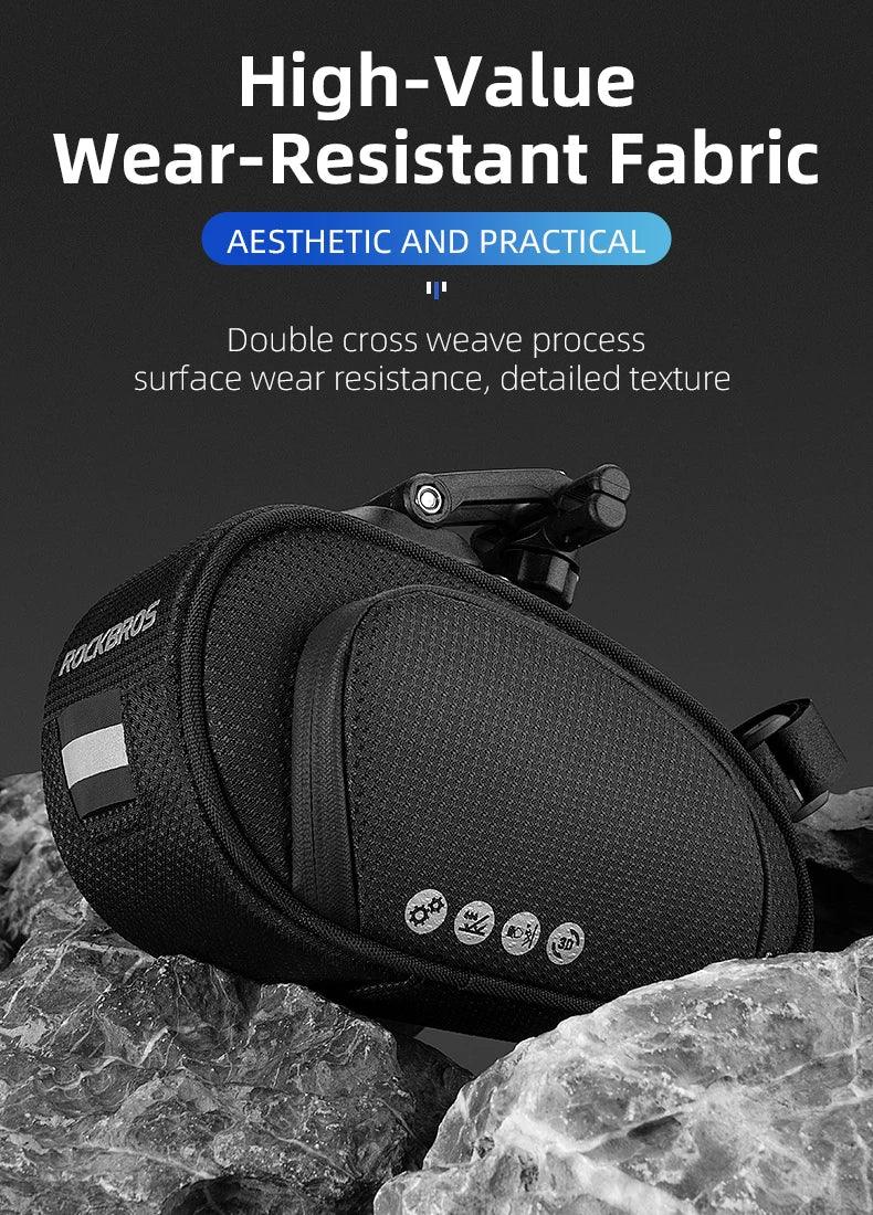 ROCKBROS Rainproof Bicycle Bag Shockproof Bike Saddle Bag For Refletive Rear Large Capatity Seatpost MTB Bike Bag Accessories