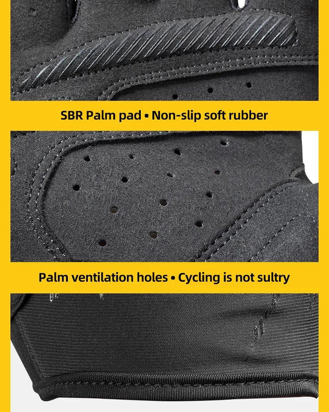 ROCKBROS Cycling Men's Gloves Spring Autumn Bike Cycling Gloves Sports Shockproof Breathable MTB Mountain Bike Gloves Motorcycle
