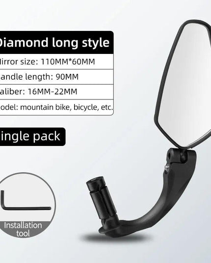 ROCKBRSO HD View MTB Road Bike Mirrors 360 Angle Adjustable Handlebar Wide Range Rearview Mirror For Motorcycle Accessories