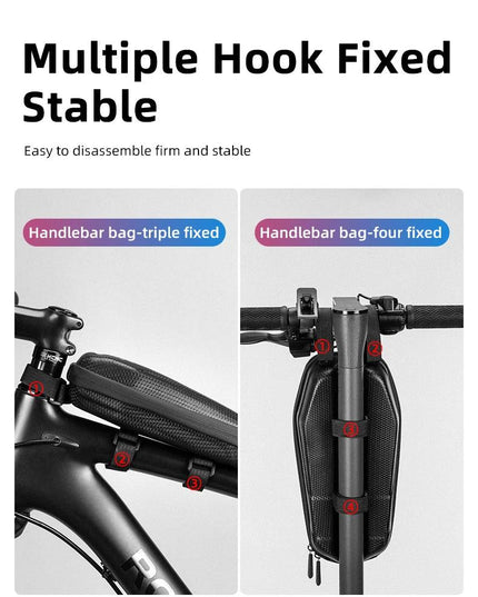 ROCKBROS Hard Shell Front Frame Scooter Hanging Bag Waterproof MTB Road Bike Folding Bag Multifunctional Electric Bicycle Bag
