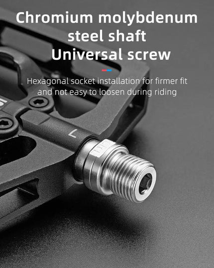 ROCKBROS 2 In 1 Bicycle Lock Pedal With Free Cleat For SPD System MTB Road Aluminum Anti-slip Sealed Bearing Lock Accessories