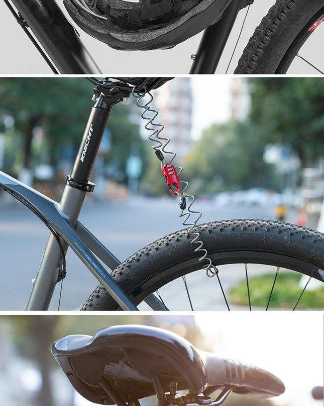 ROCKBROS Helmet Locks Mini Bicycle Lock Anti-theft bike Lock  Ultralight Flexible 90cm Password Lock Cycling Moto Helmet Lock