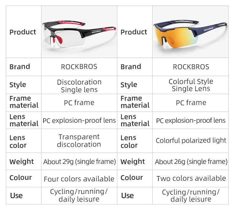 ROCKBROS Cycling Men's Glasses Polarized Cycling Glasses Sports MTB Bike Glasses Women Outdoor Sunglasses Cycling Eyewear Goggle