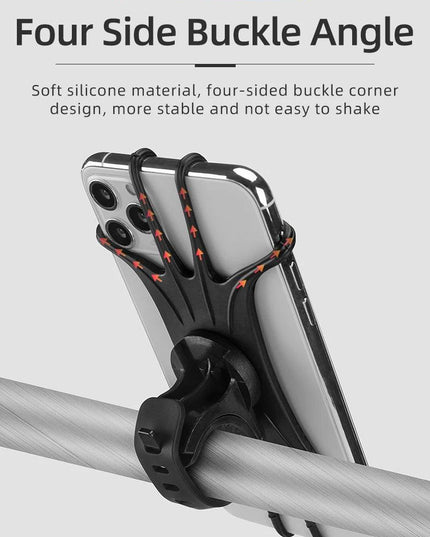 ROCKBROS Elastic Silicone Bike Phone Holder Adjustable For Most Phone Bicycle Stand Scooter Motorcycle Mount Support Handlebar