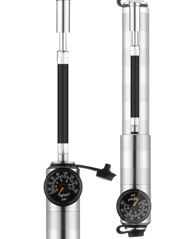 ROCKBROS Bike Pump High Pressure Aluminium Alloy CNC Dustproof Barometer AV/FV Ultralight Portable Inflater Bicycle Accessories