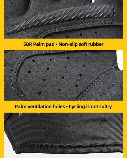 ROCKBROS Cycling Gloves Half Finger Shockproof Wear Resistant Breathable MTB Road Bicycle Gloves Men Women Sports Bike Equipment
