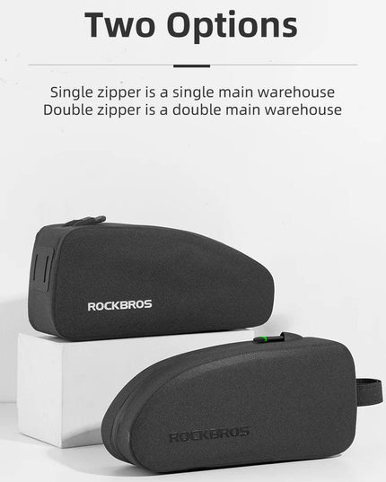 ROCKBROS Bicycle Bag Waterproof Cycling Top Front Tube Frame Bag Large Capacity MTB Road Bicycle Pannier Black Bike Accessories