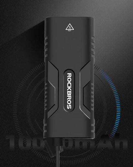 ROCKBROS 2T6 LED Bicycle Light 10W 10000 mAh Bike Front Lamp Flashlight Cycling Equipment MTB Headlight Super Bright Flashlight